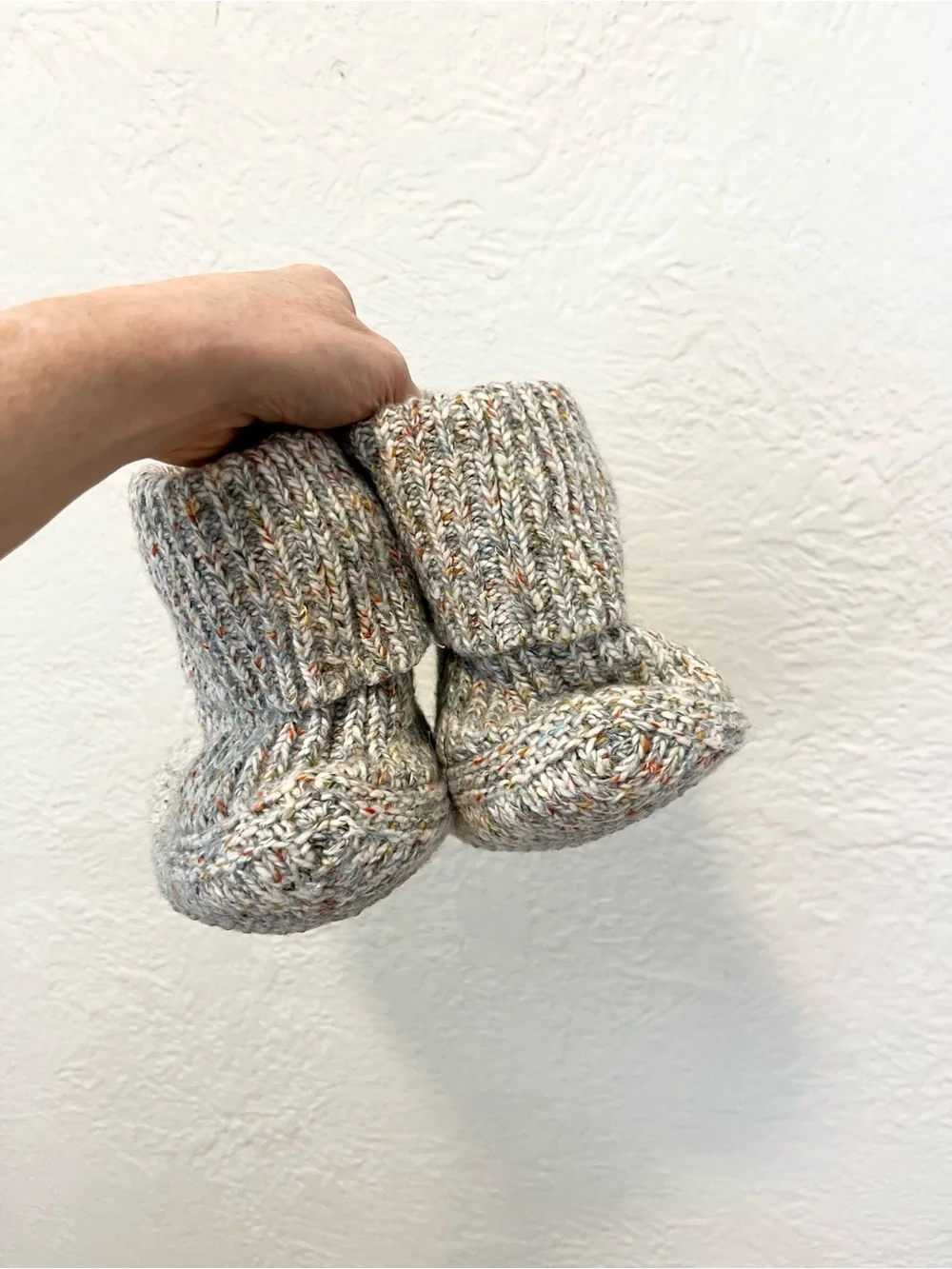 BOMBAS Gripper Slippers Sherpa Lined Beige Knit Adult Large L